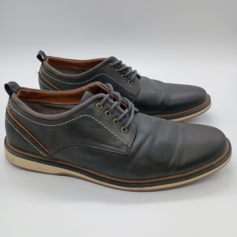 JF J. Ferrar Bender Mens Oxford‎ Shoes Gray Dress Casual Lace Up 8.5 M - Picture 4 of 9